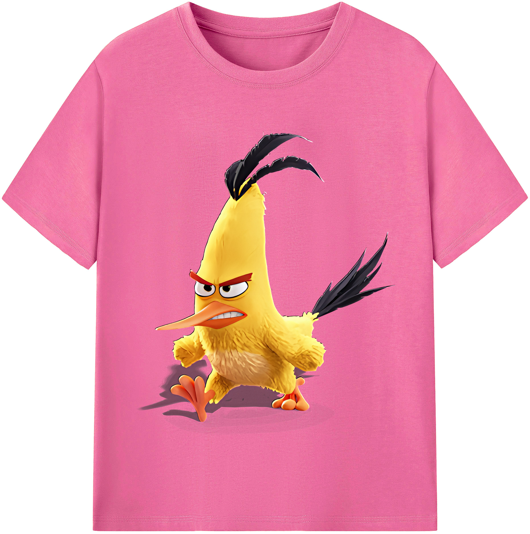 （画像用） Angry Birds アングリーバード レディースカジュアルプリントTシャツ（綿100％）
